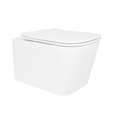 Унитаз подвесной Qtap Crow безободковый с сиденьем Soft-close QT05335171W1