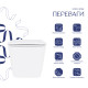 Унитаз подвесной Qtap Crow безободковый с сиденьем Soft-close QT05335171W3
