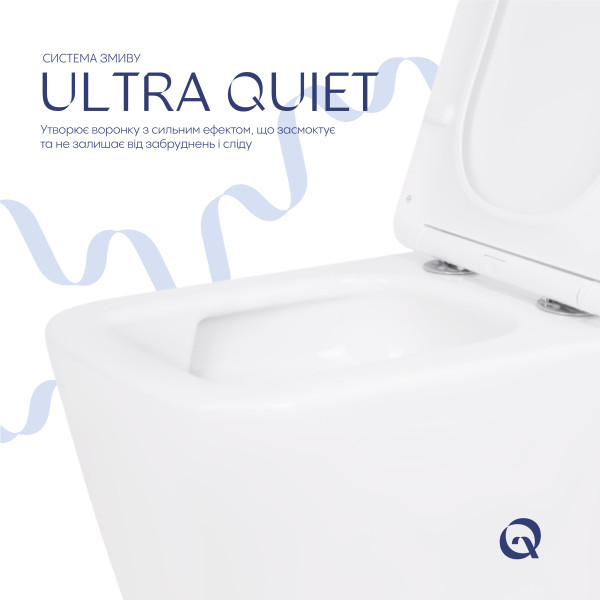Унитаз подвесной Qtap Crow безободковый с сиденьем Soft-close QT05335171W6