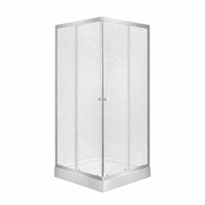 Lidz Wawel SC80x80.SAT.LOW.FR Душевая кабина квадратная, стекло Frost 4 мм + Lidz Душевой поддон KAPIELKA ST80x80х141