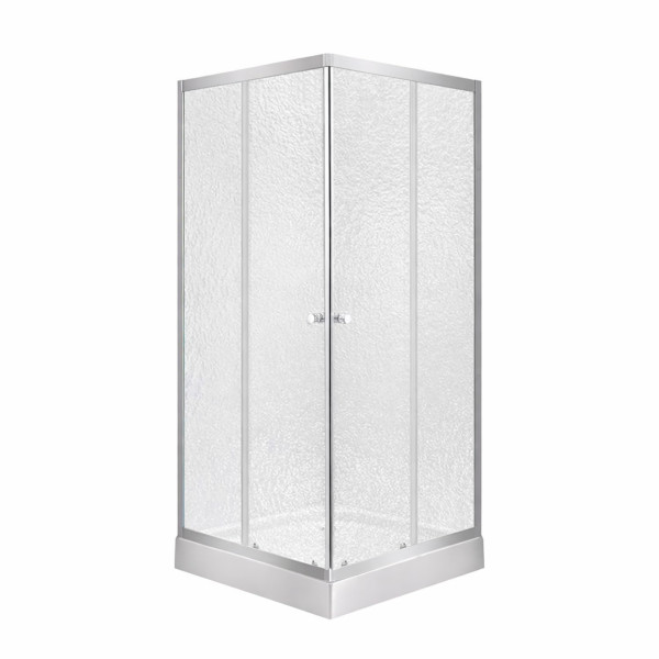 Lidz Wawel SC80x80.SAT.LOW.FR Душевая кабина квадратная, стекло Frost 4 мм + Lidz Душевой поддон KAPIELKA ST80x80х141