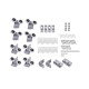 Lidz Wawel SC80x80.SAT.LOW.FR Душевая кабина квадратная, стекло Frost 4 мм + Lidz Душевой поддон KAPIELKA ST80x80х148