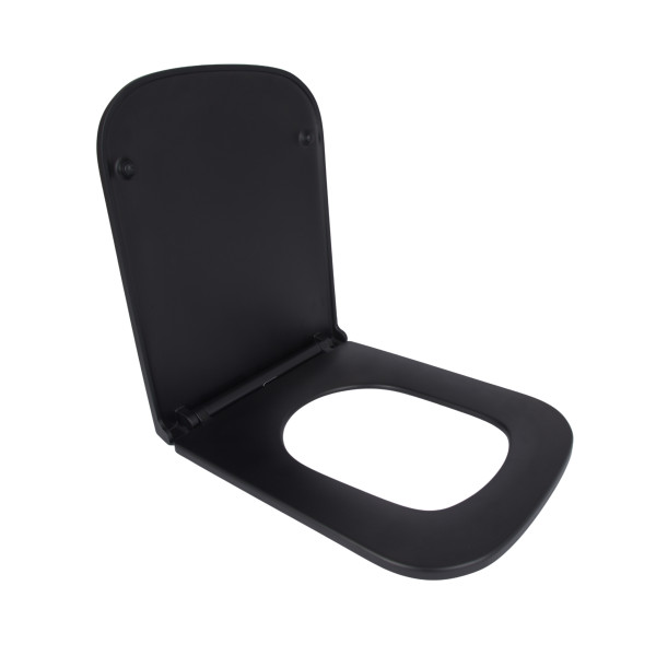 Сиденье для унитаза Qtap Tern 420х340х35 мм, Matt Black, с микролифтом, Slim Duroplast, Quick Release QT99HY2322MB3