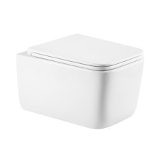 Унитаз подвесной Qtap Gemini безободковый с сиденьем Soft-close QT2533076EUQW1
