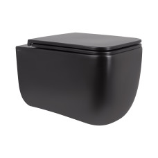 Унитаз подвесной Qtap Gemini безободковый с сиденьем Soft-close QT2533076EUQMB1