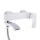 Змішувач для ванни Qtap Swan Cascada з поворотним виливом (з душовим гарнітуром) QTSWA260CRW45569 Chrome/White3