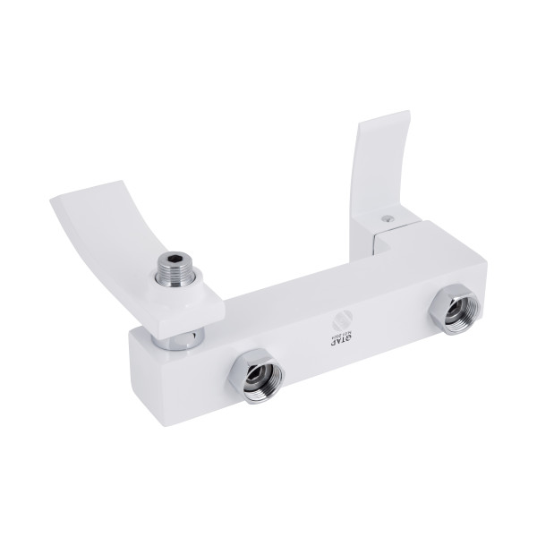 Змішувач для ванни Qtap Swan Cascada з поворотним виливом (з душовим гарнітуром) QTSWA260CRW45569 Chrome/White7