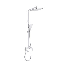 Душевая система универсальная Qtap Swan Cascada на три потребителя (с изливом) QTSWA111CRW45570 Chrome/White1