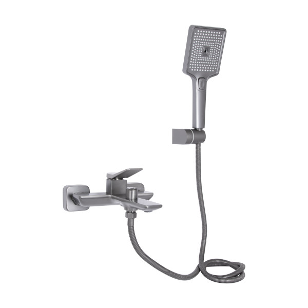 Смеситель для ванны Qtap Presto (c душевым гарнитуром) QTPRE259GRP45584 Graphite1
