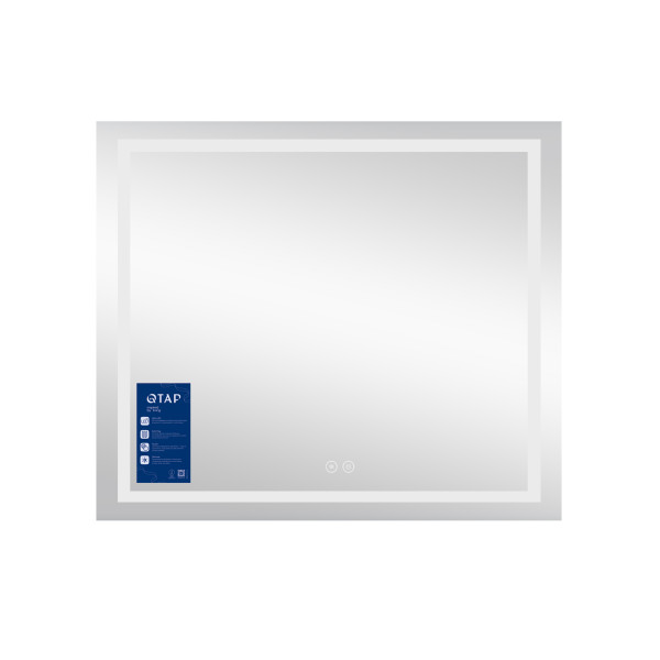 Зеркало Qtap Mideya (MI1) 800х700 с LED-подсветкой Touch, с антизапотеванием, с диммером QT2078NCF8070W4