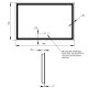 Зеркало Qtap Mideya (MI1) 900х700 с LED-подсветкой Touch, с антизапотеванием, с диммером QT2078NCF9070W2