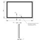 Дзеркало Qtap Mideya 800x800 з LED-підсвічуванням Touch, з антизапотіванням, димером QT2078NCF8080W2