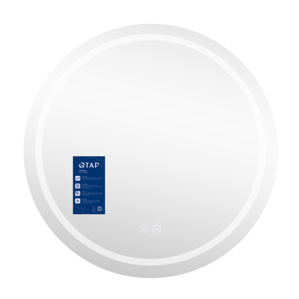 Зеркало Qtap Mideya R800 с LED-подсветкой Touch, с антизапотеванием, диммером QT2078NCR8080W4