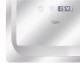 Зеркало Qtap Mideya 800х600 с LED-подсветкой Touch, с антизапотеванием, с часами, диммером QT2078NCF8060W5