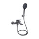 Змішувач для ванни Qtap Vlasta New (з душовим гарнітуром) QTVLA259GMB45643 Gunmetal Black PVD1