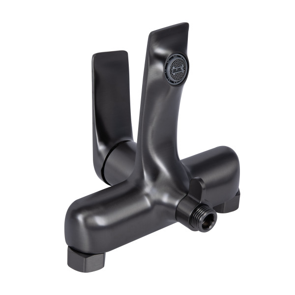 Змішувач для ванни Qtap Vlasta New (з душовим гарнітуром) QTVLA259GMB45643 Gunmetal Black PVD7