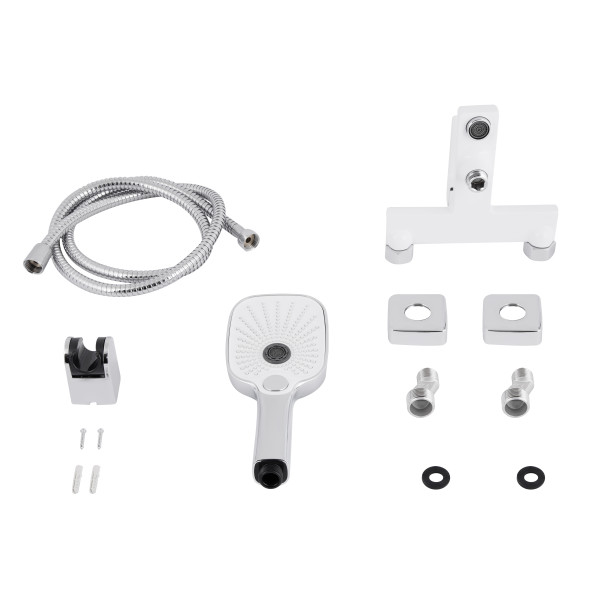 Змішувач для ванни Qtap Gemini (з душовим гарнітуром) QTGEM259CRW45683 Chrome/White7