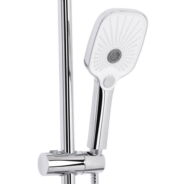 Душова система універсальна Qtap Gemini на три споживача (з виливом) QTGEM111CRW45687 Chrome/White5
