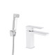Смеситель для раковины Qtap Gemini (с гигиеническим душем) QTGEM272CRW45691 Chrome/White1