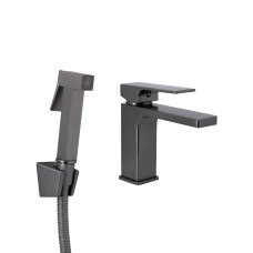 Смеситель для раковины Qtap Gemini (с гигиеническим душем) QTGEM272GMB45692 Gunmetal Black PVD1