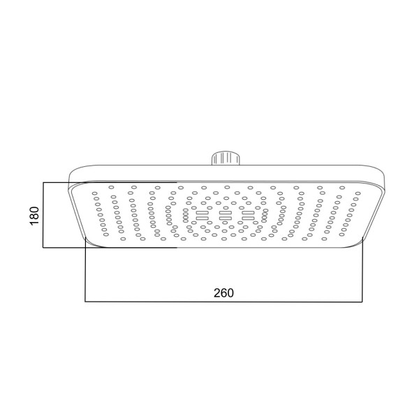 Лейка для верхнего душа Qtap Hlavova 260x180 мм прямоугольная QTHLA107CRM45785 Chrome/White3