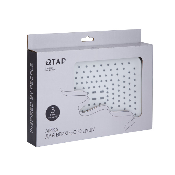 Лейка для верхнего душа Qtap Hlavova 260x180 мм прямоугольная QTHLA107CRM45785 Chrome/White6