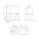 Унітаз-компакт Qtap Cardinal Ultra Quiet безободковий з сидінням Soft-close QT04222168AUQ3W2