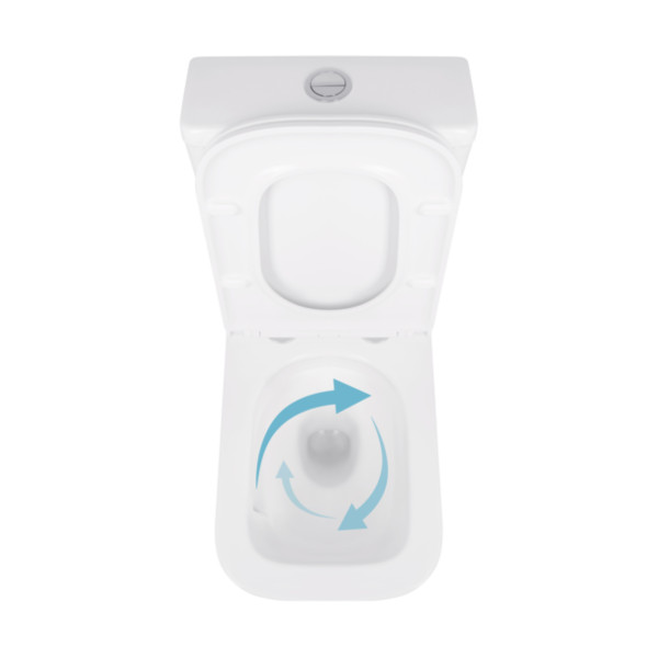 Унітаз-компакт Qtap Cardinal Ultra Quiet безободковий з сидінням Soft-close QT04222168AUQ3W7