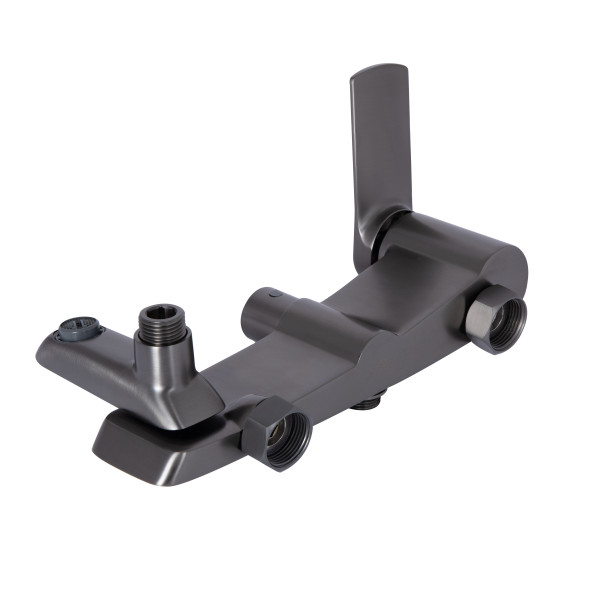 Душова система універсальна Qtap Slavonice на три споживача (з виливом) QTSLA111GMB45910 Gunmetal Black PVD12