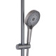 Душова система для душу Qtap Slavonice на два споживача QTSLA110GMB45913 Gunmetal Black PVD4