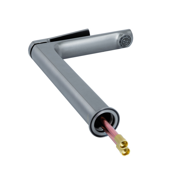 Смеситель для раковины Qtap Slavonice высокий QTSLA269GMB45925 Gunmetal Black PVD4