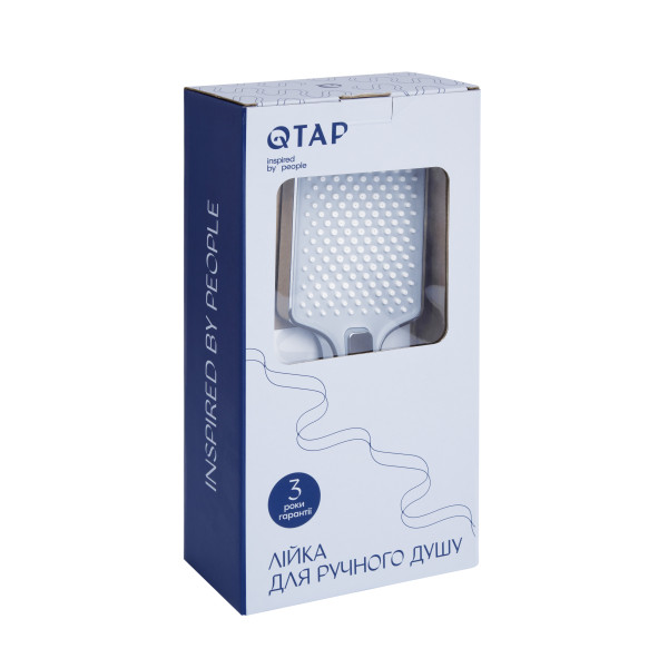 Лійка для ручного душу Qtap Rucni 140x95 мм прямокутна QTRUC125CRM45958 Chrome5