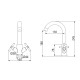 Смеситель для кухни Lidz Wind 161F двухвентильный LDWIN161FNKS46098 Nickel2