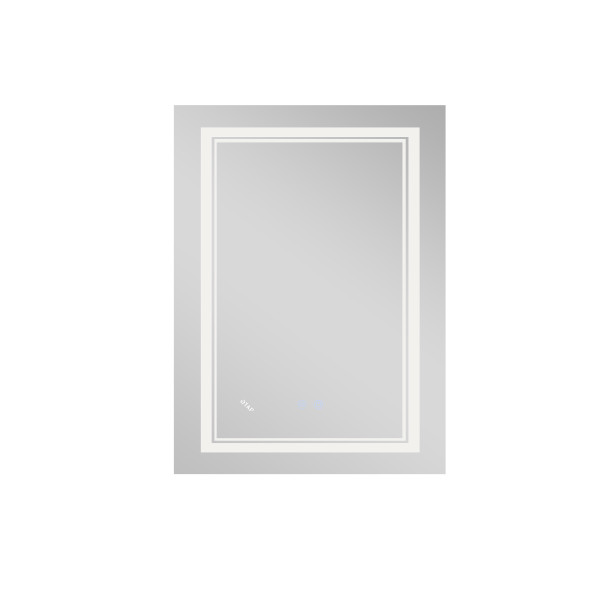 Дзеркало Qtap Cardinal 600х800 з LED-підсвічуванням Touch, з антизапотіванням, з димером, рег. темп. кольору (3000-6500K) QT0478C60804