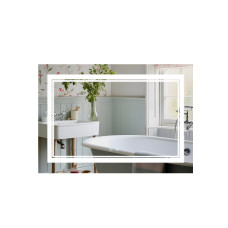 Дзеркало Qtap Cardinal 1200х800 з LED-підсвічуванням Touch, з антизапотіванням, з димером, рег. темп. кольору (3000-6500K) QT0478C120801