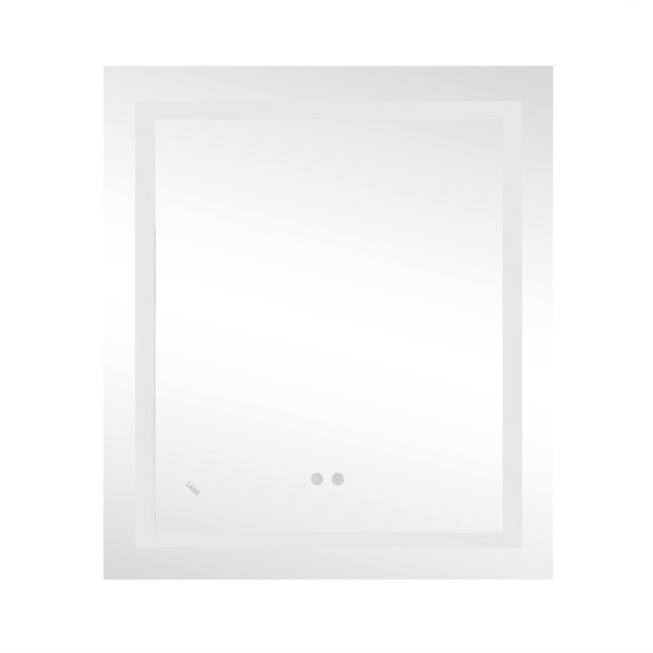 Зеркало Lidz Kubis 700х800 с LED-подсветкой Touch, с антизапотеванием, с диммером, рег. яркости LD78LF90480704