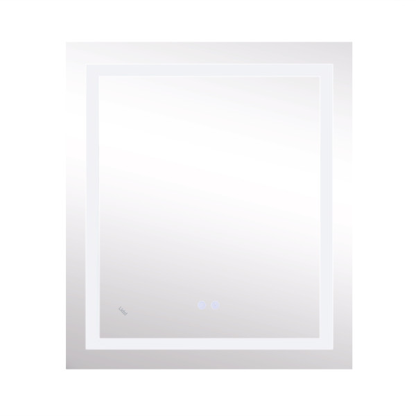 Зеркало Lidz Kubis 700х800 с LED-подсветкой Touch, с антизапотеванием, с диммером, рег. яркости LD78LF90480705