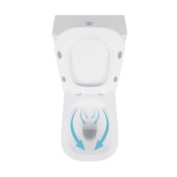 Унітаз-компакт Qtap Presto Quadro безободковий з сидінням Soft-close QT24221215AW7