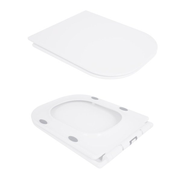 Унітаз-компакт Qtap Presto Quadro безободковий з сидінням Soft-close QT24221215AW9