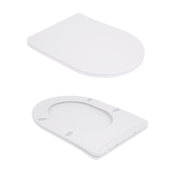 Унитаз напольный Qtap Robin New Ultra Quiet безободковый с сиденьем Soft-Close WHITE QT13226083AW9