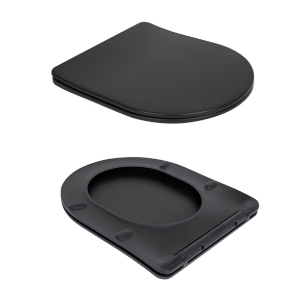 Унитаз подвесной Qtap Robin New Ultra Quiet с сиденьем с сиденьем Soft-Close MATT BLACK QT13332381АSMB9