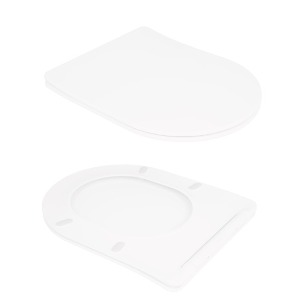 Унитаз напольный Qtap Virgo Ultra Quiet безободковый с сиденьем Soft-Close WHITE QT18226092AW9
