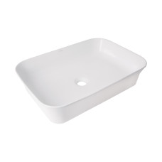 Раковина накладная Qtap Virgo N прямоугольная без донного клапана WHITE QT18116308W1