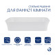 Раковина накладная Qtap Virgo N прямоугольная без донного клапана WHITE QT18116308W3