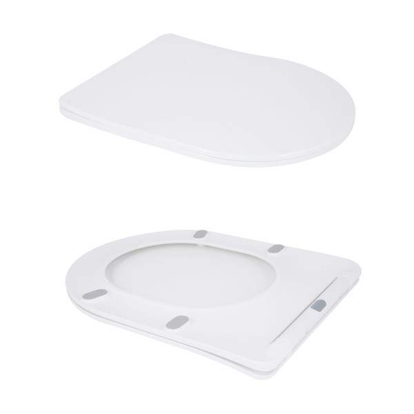 Унітаз підлоговий Qtap Grand Ultra Quiet безобідковий з сидінням Soft-close WHITE QT26228301W8