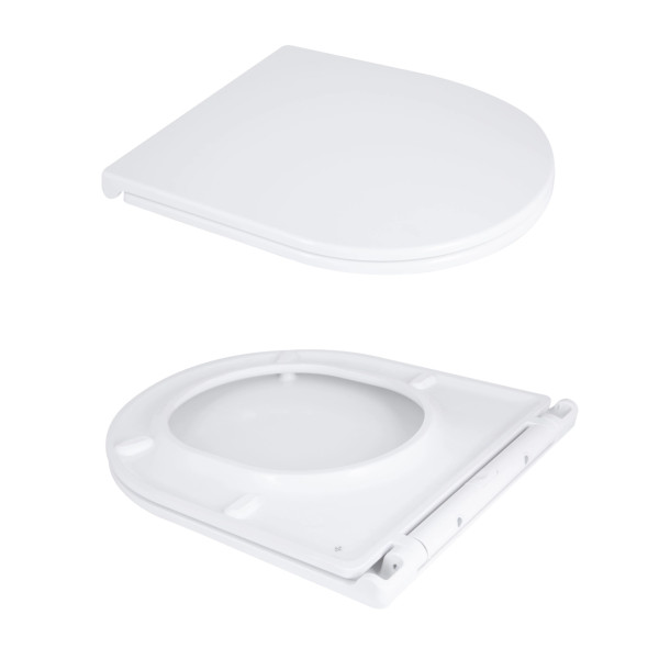 Унитаз напольный Qtap Dove Rimless безободковый с сиденьем Soft-close WHITE QT06228380BW8
