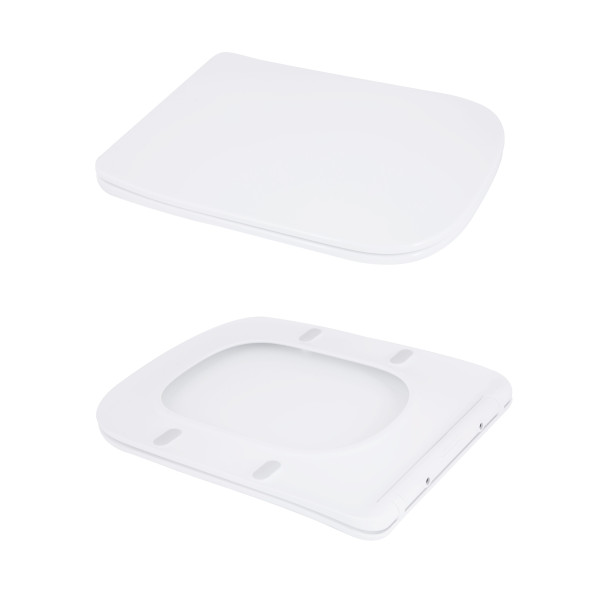 Унитаз-моноблок напольный Qtap Kolibri Ultra Quiet безободковый с сиденьем Soft-close WHITE QT10226380W7