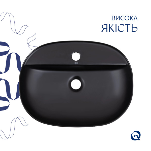 Раковина-чаша Qtap Scorpio 500x380x120 Matt black QT146533MB5