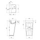 Раковина напольная моноблок Qtap Tern 440х380х830mm White QT1711G302WN2
