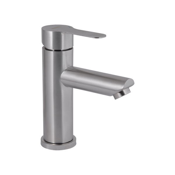 Змішувач для раковини Brinex Pure 001F низький  Nickel BRIPUR001FNKL1